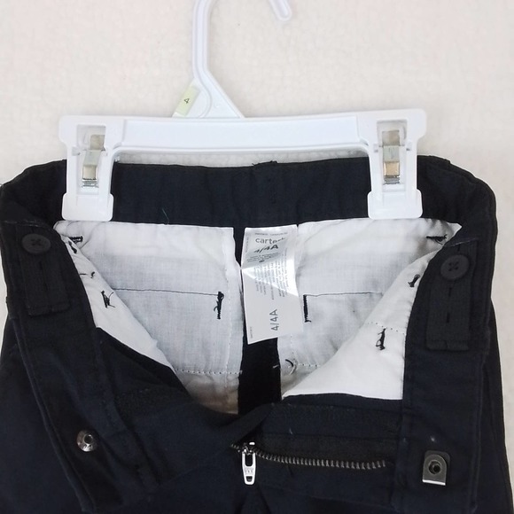 Carter's Kid Cotton Slim Fit Khaki Pants Boy's Size 4 in Black - Picture 9 of 11